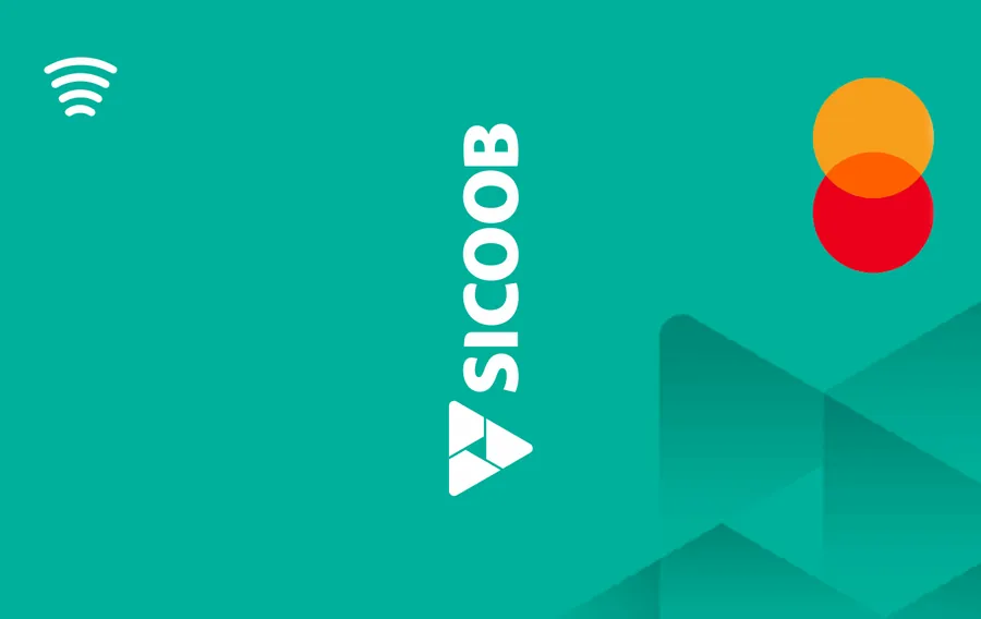 Cartão PVC Sicoob Mastercard Verde-Água