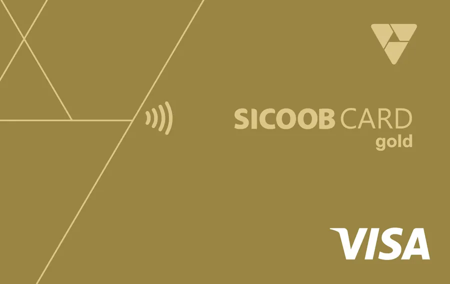 Cartão PVC Sicoobcard Gold Visa
