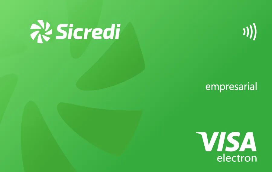 Cartão PVC Sicredi Empresarial Visa Electron