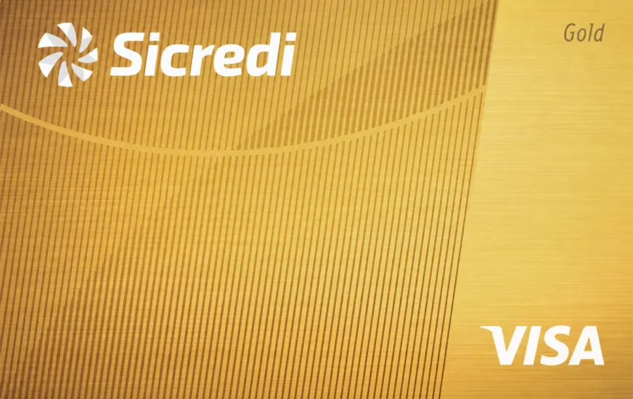 Cartão PVC Sicredi Visa Gold Metálico