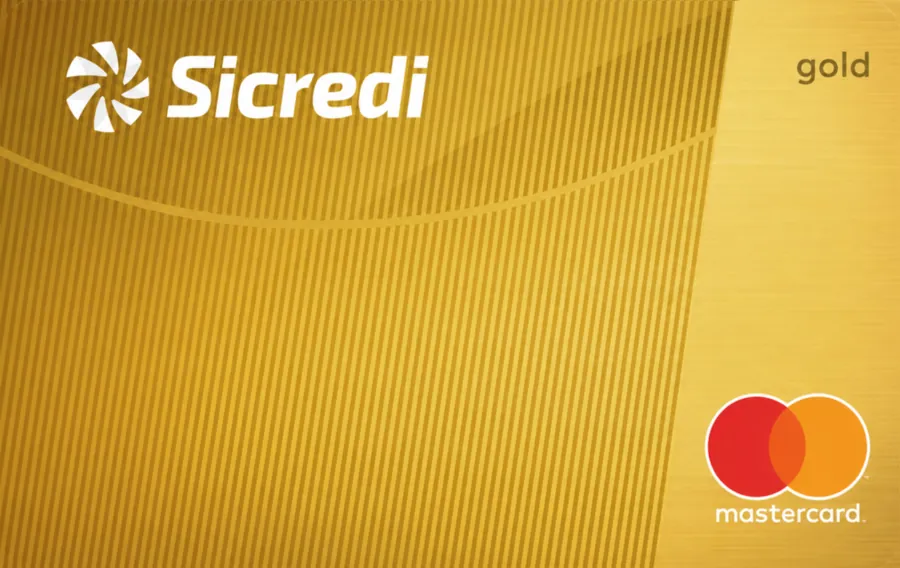 Cartão PVC Sicredi Mastercard Gold Metálico