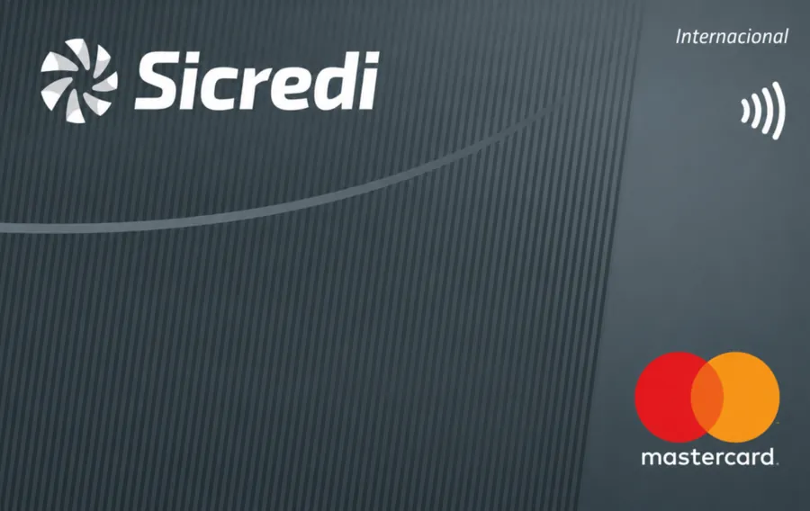 Cartão PVC Sicredi Mastercard Internacional Grafite