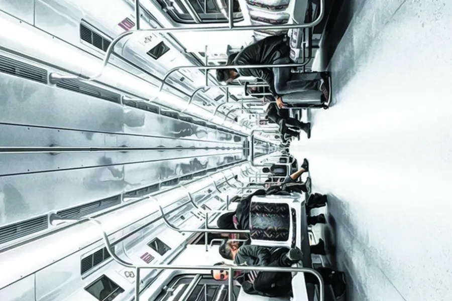 Adesivo para cartão Metrô Urbano em Cinza