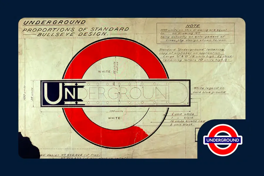 Adesivo para cartão London Underground Vintage